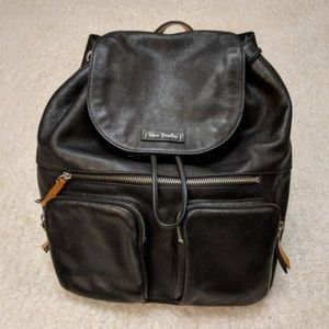 Vera Bradley Gallatin Black Leather Cargo Backpack